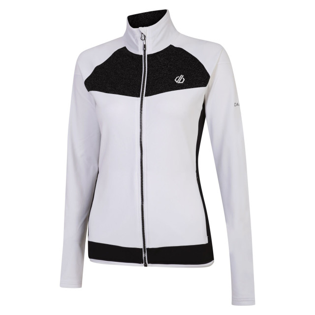 Dare2b Dames elation ii core stretch gerecycleerde fleece UTRG7065_whiteblack large
