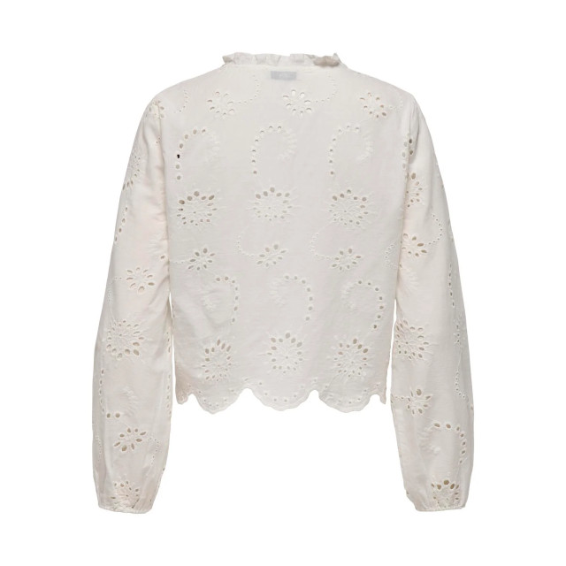 Jacqueline de Yong Ditte l/s embroderie short shirt 15328411 large