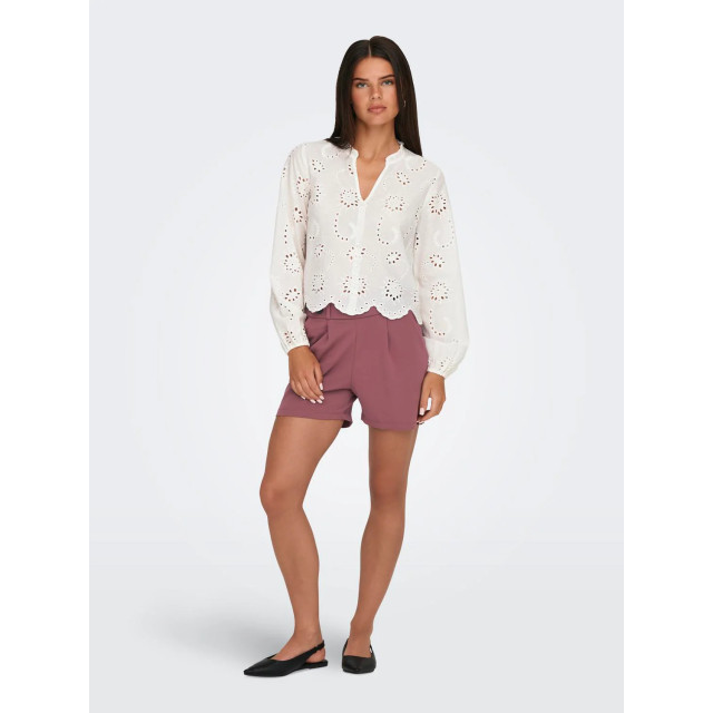 Jacqueline de Yong Ditte l/s embroderie short shirt 15328411 large