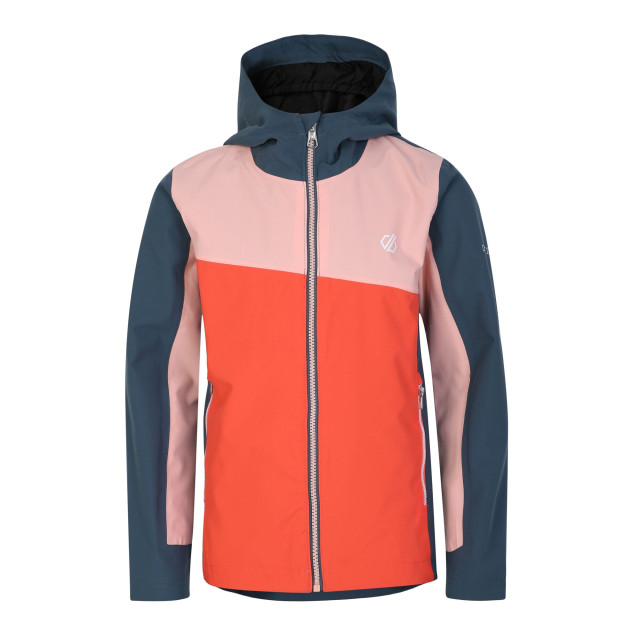 Dare2b Waterdichte jas voor kinderen UTRG8703_apricotblushneonpeachoriongrey large Dare2b Waterdichte jas voor kinderen UTRG8703_apricotblushneonpeachoriongrey large