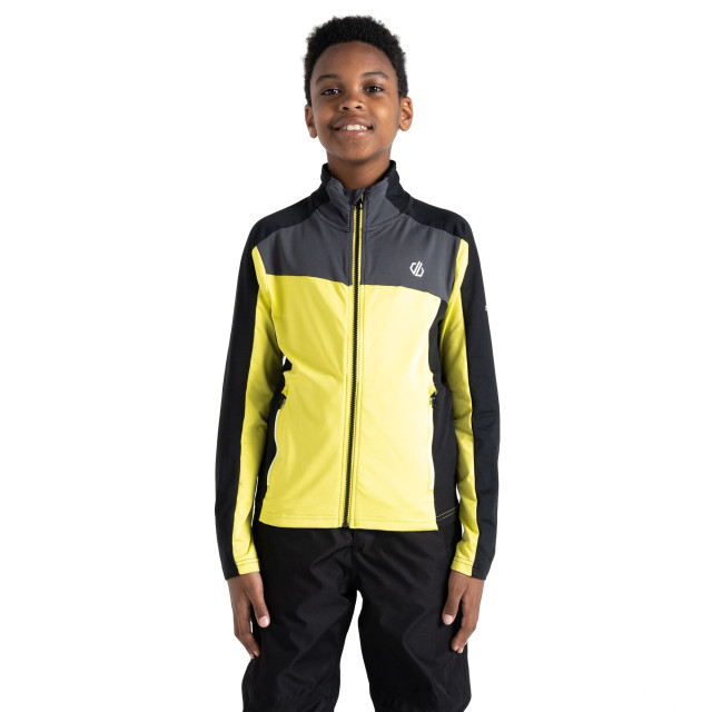 Dare2b Kinder/kinder emergent core stretch midlayer UTRG8678_yellowplumblack large Dare2b Kinder/kinder emergent core stretch midlayer UTRG8678_yellowplumblack large