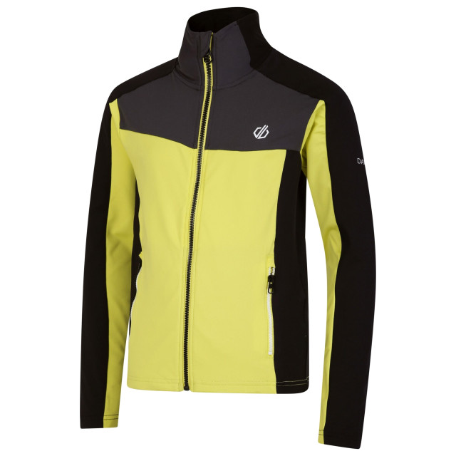 Dare2b Kinder/kinder emergent core stretch midlayer UTRG8678_yellowplumblack large Dare2b Kinder/kinder emergent core stretch midlayer UTRG8678_yellowplumblack large