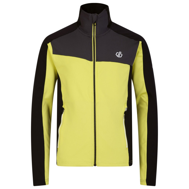 Dare2b Kinder/kinder emergent core stretch midlayer UTRG8678_yellowplumblack large Dare2b Kinder/kinder emergent core stretch midlayer UTRG8678_yellowplumblack large
