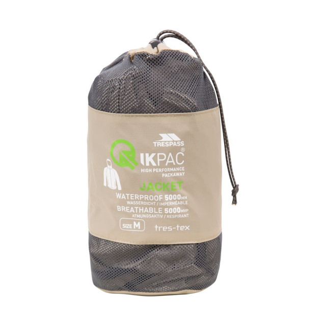 Trespass Volwassenen unisex qikpac packaway waterdicht jasje UTTP433_oatmilk large