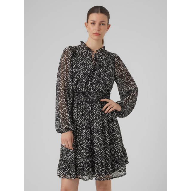 Vero Moda Vmholly ls frill short dress wvn ga dessin 4409.89.0330 large Vero Moda Vmholly ls frill short dress wvn ga dessin 4409.89.0330 large
