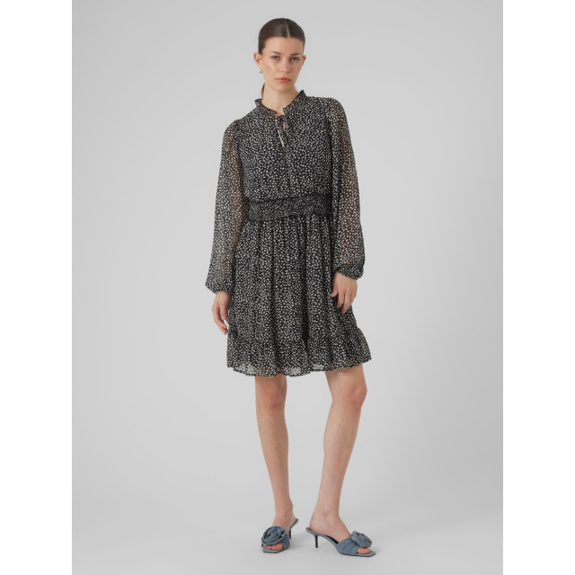 Vero Moda Vmholly ls frill short dress wvn ga dessin 4409.89.0330 large Vero Moda Vmholly ls frill short dress wvn ga dessin 4409.89.0330 large