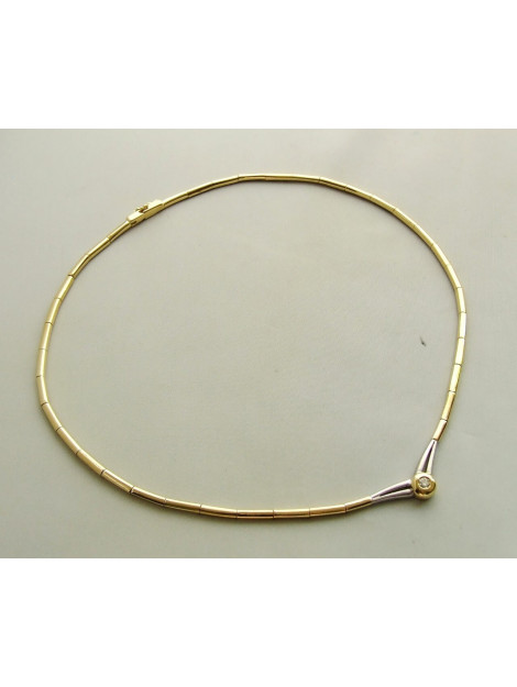 Christian Bicolor gouden collier met diamant 9028R3-49831OCC large