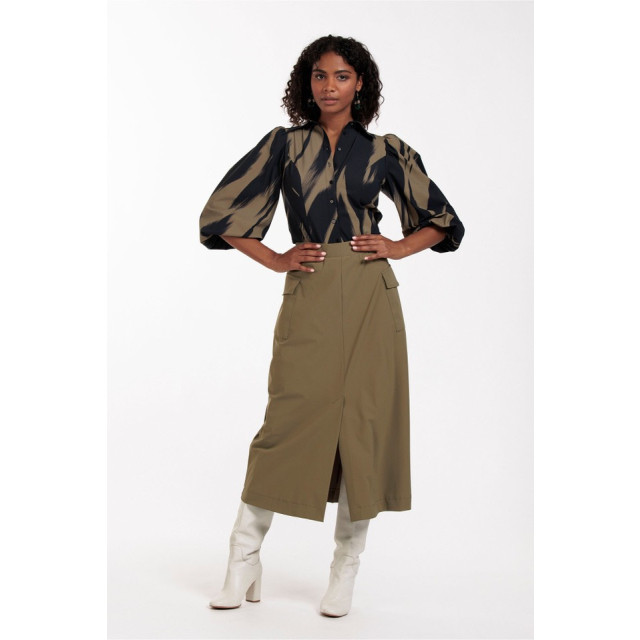 Studio Anneloes Lucy bonded cargo skirt army 4489.26.0006 large