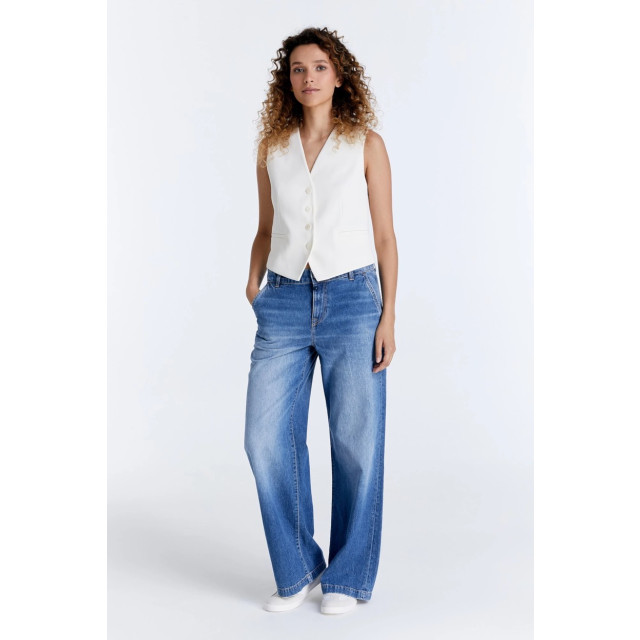 Cup of Joe Wide leg chino blue denim 4111.35.0831 large