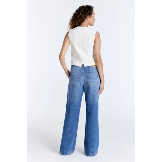 Cup of Joe Wide leg chino blue denim 4111.35.0831 large
