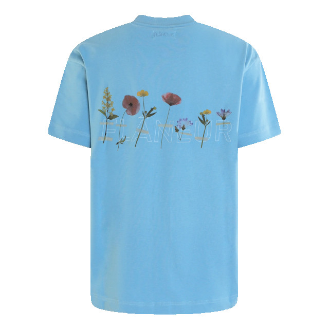 Flaneur Homme Heren botanical t-shirt F13043-Blue large