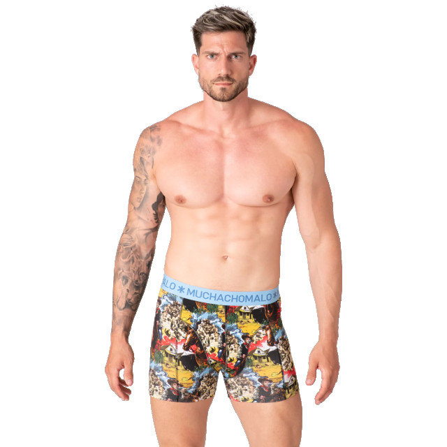 Muchachomalo Heren 12-pack boxershorts print/effen U-GOLDEN1010-11 large