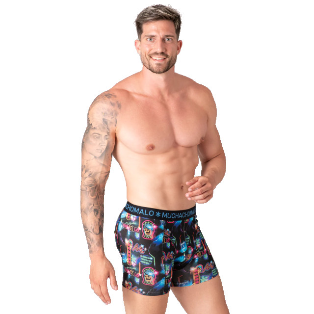 Muchachomalo Heren 12-pack boxershorts print/effen U-GOLDEN1010-11 large