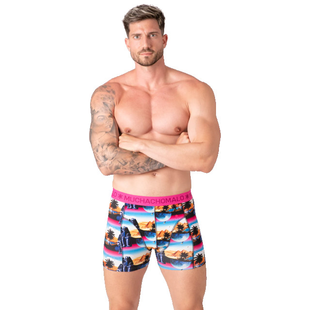 Muchachomalo Heren 12-pack boxershorts print/effen U-GOLDEN1010-11 large