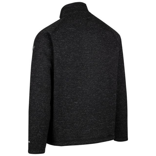 Trespass Heren corsham marl half zip fleece top UTTP6290_black large