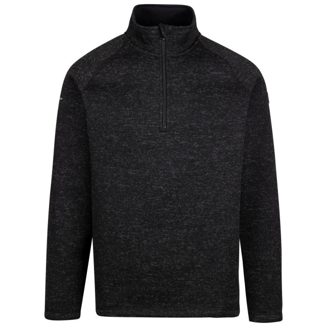 Trespass Heren corsham marl half zip fleece top UTTP6290_black large