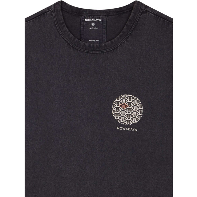 Nowadays T-shirt tiger rice bowl faded black NAJ0303-TLT large