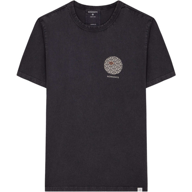 Nowadays T-shirt tiger rice bowl faded black NAJ0303-TLT large