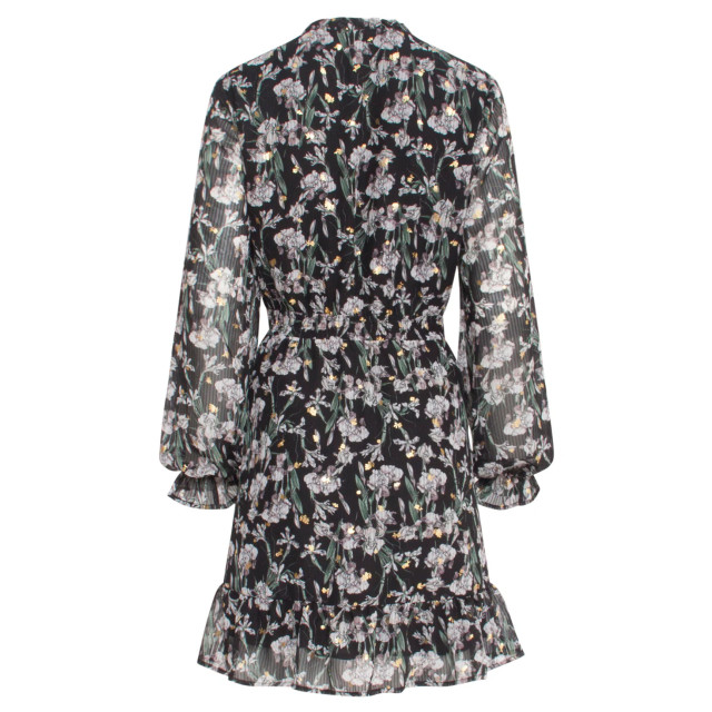 Smashed Lemon 23512 dames midi jurk met gerimpelde halslijn met bloemenprint | 23512-999-550 large