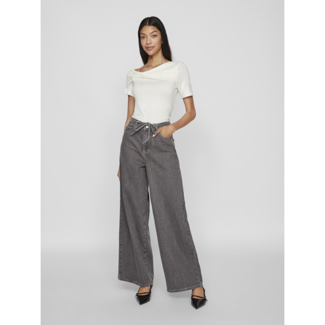 Vila Visuri ss twist top ecru 4382.03.0131 large Vila Visuri ss twist top ecru 4382.03.0131 large