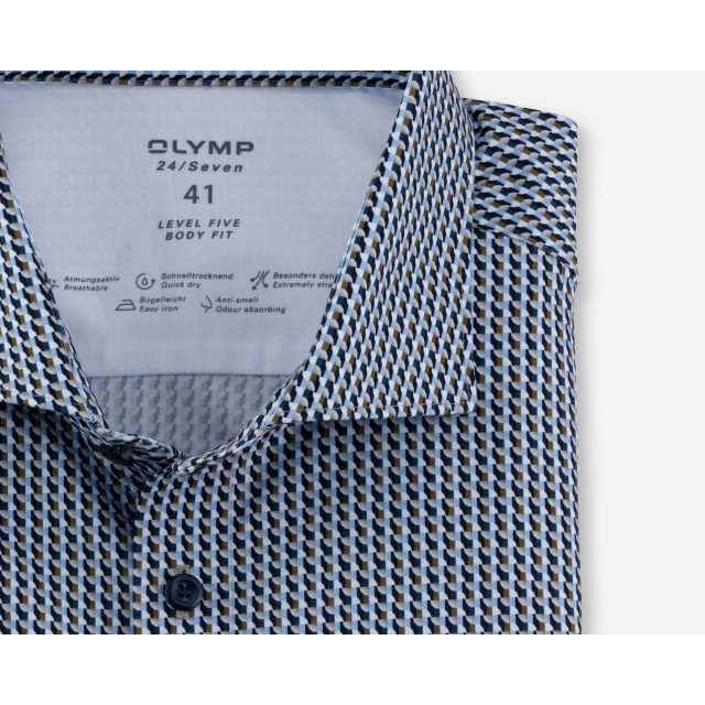 Olymp 24/seven level 5 overhemd met korte mouwen 075690-001-40 large