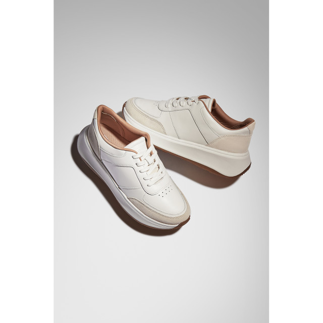 FitFlop F-mode leather/suede flatform sneakers FR1 large
