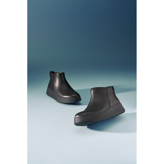 FitFlop F-mode leather flatform zip ankle boots GM2 large