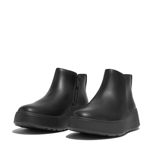 FitFlop F-mode leather flatform zip ankle boots GM2 large