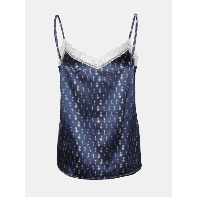 Mucho Gusto Slip top blauw met sleutelprint Slip Top Blauw met Sleutelprint large