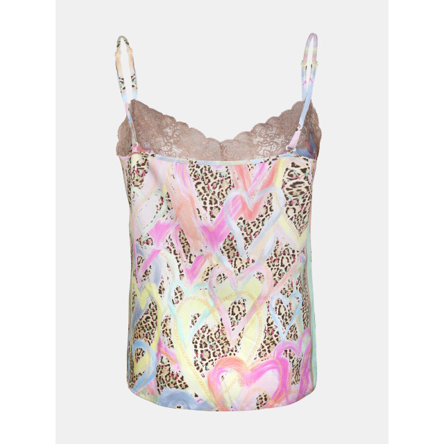 Mucho Gusto Slip top leopard hartjes Slip Top Leopard Pastel Hartjes large