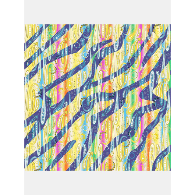 Mucho Gusto Slip top met regenboog paisley Slip Top met Multicolor Regenboog Paisley large