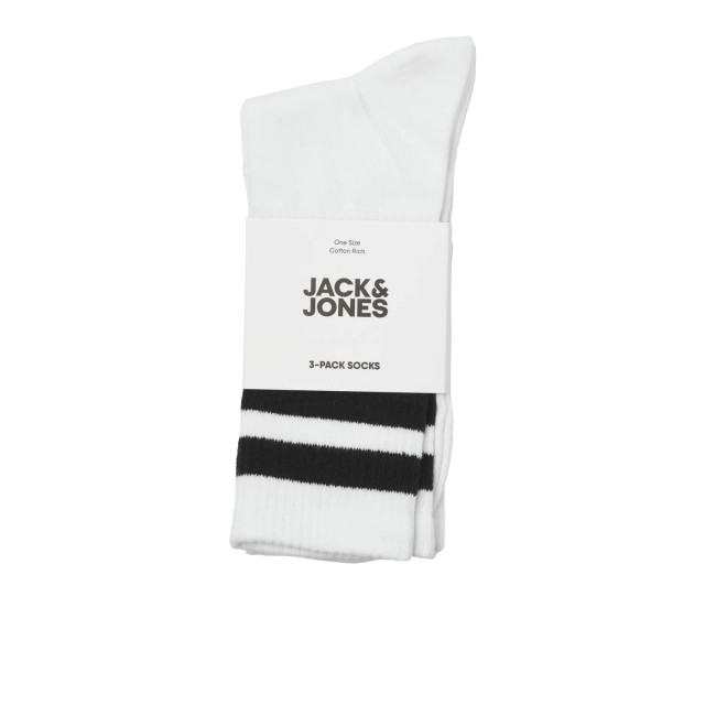 Jack & Jones Heren tennissokken wit 3-pack 12260082 large