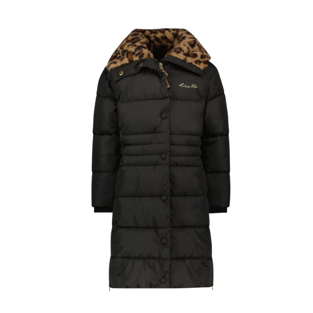 Like Flo Meisjes winterjas lang fancy met capuchon abby antraciet F407-5217-092 large