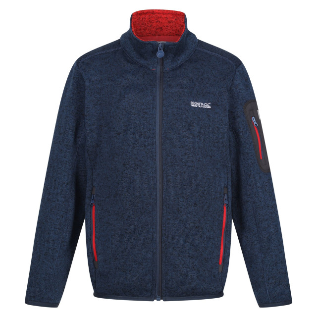 Regatta Kinder/kinder newhill fleece jas UTRG8902_moonlightdenimdangerred large
