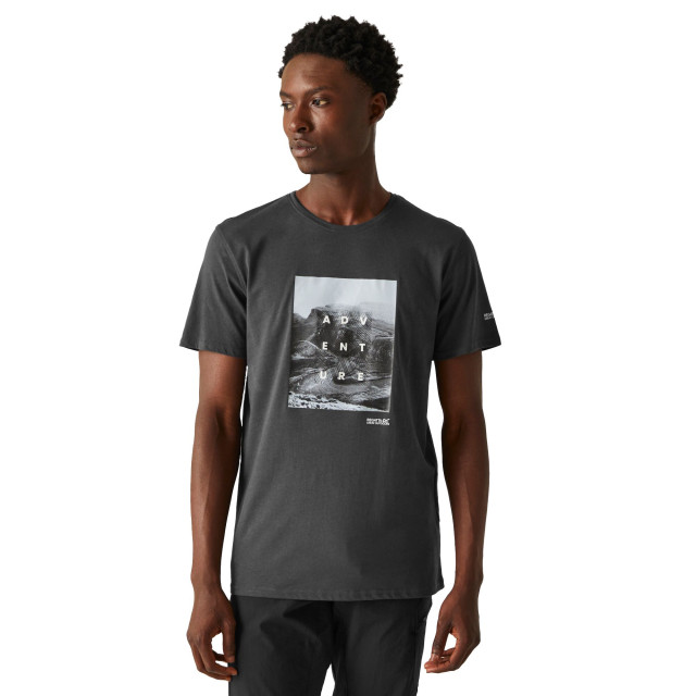 Regatta Heren breezed iv rock t-shirt UTRG9855_ash large