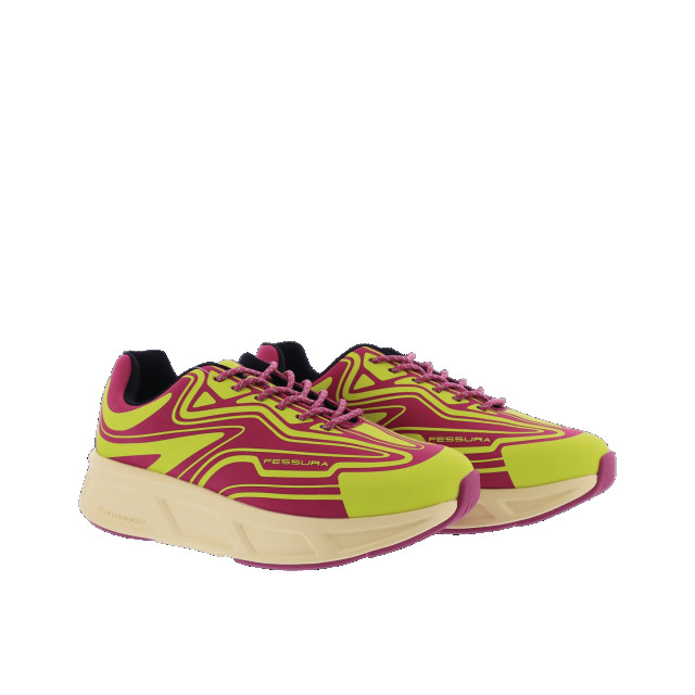 Fessura Dames runflex 02 sneaker /roze Runflex 02-Geel/Rood large