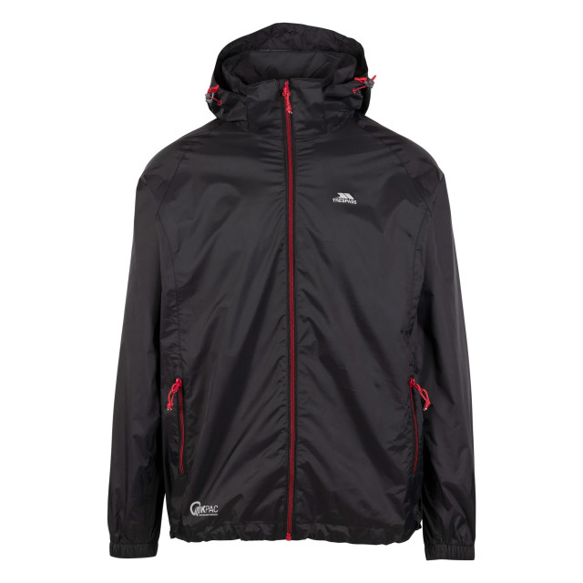 Trespass Unisex qikpac x opbergbare jas UTTP4773_blackred large