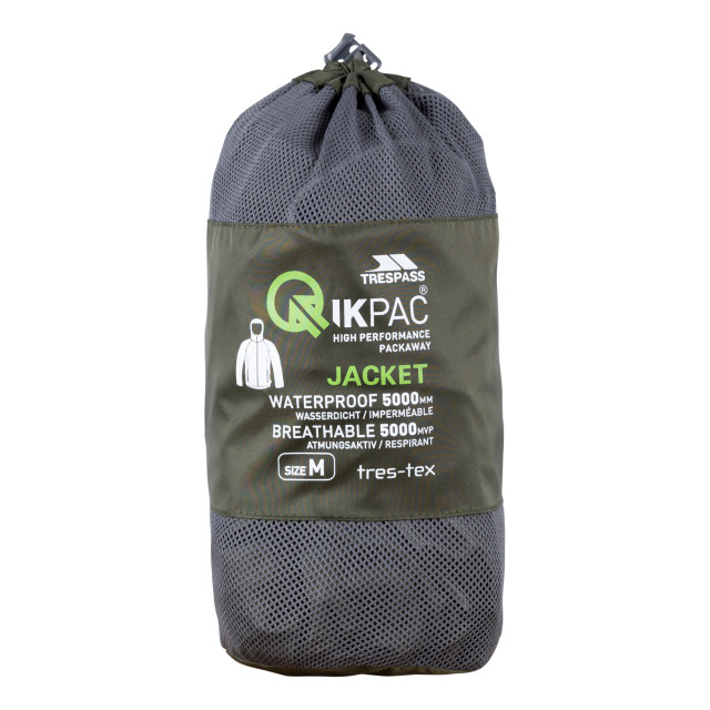 Trespass Unisex qikpac x opbergbare jas UTTP4773_moss large