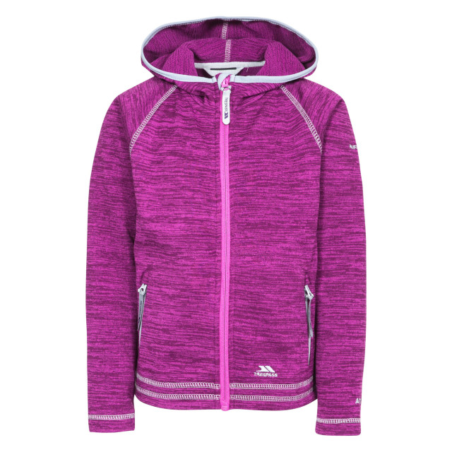 Trespass Childrens girls goodness full zip hooded fleece jacket UTTP3381_purpleorchidmarl large