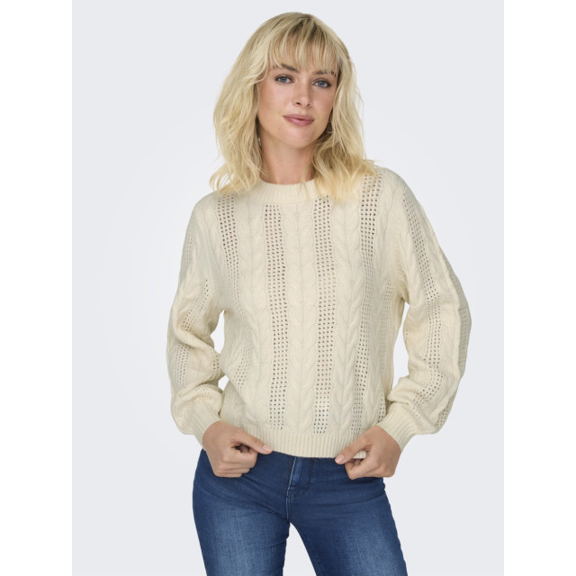 Only Onlrubina ls cable o-neck knt noos ecru 4219.03.0297 large