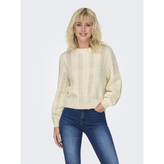Only Onlrubina ls cable o-neck knt noos ecru 4219.03.0297 large