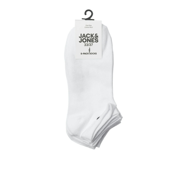 Jack & Jones Sneakersokken jongens jacdongo 5-paar 12186046-Wit large