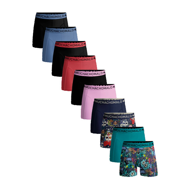 Muchachomalo Heren 10-pack boxershorts print/effen U-REMIX1010-16 large