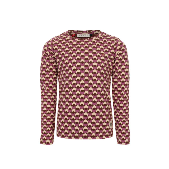 Looxs Revolution Longsleeve retro lila voor meisjes in de kleur 2431-7411-950 large