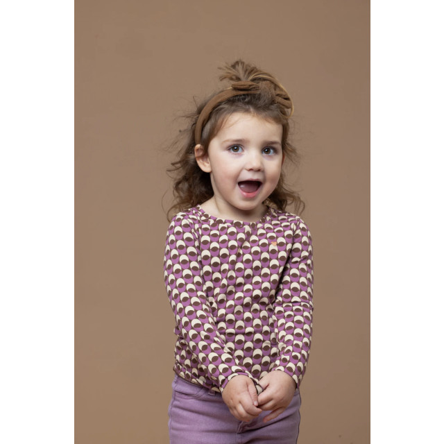 Looxs Revolution Longsleeve retro lila voor meisjes in de kleur 2431-7411-950 large