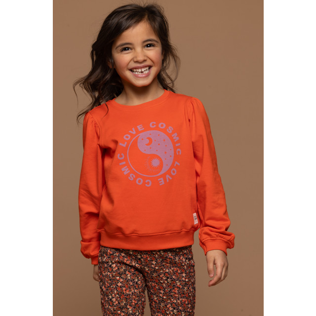Looxs Revolution Sweater fluo orange voor meisjes in de kleur 2431-7332-382 large