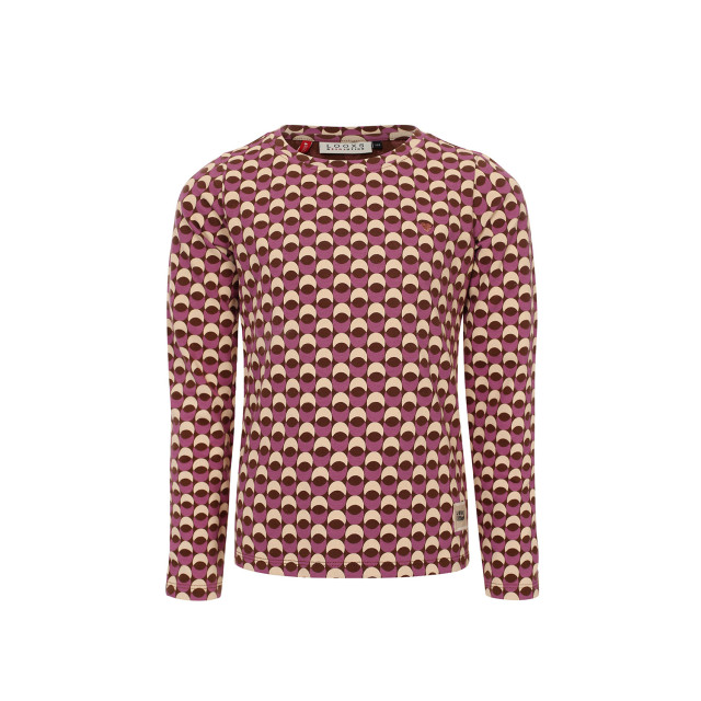 Looxs Revolution Longsleeve retro lila voor meisjes in de kleur 2431-7411-950 large