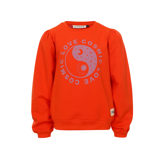 Looxs Revolution Sweater fluo orange voor meisjes in de kleur 2431-7332-382 large