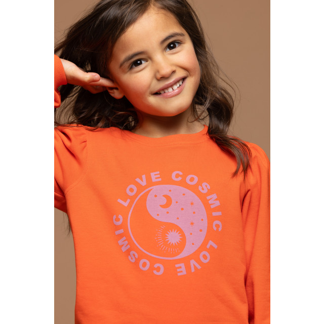 Looxs Revolution Sweater fluo orange voor meisjes in de kleur 2431-7332-382 large