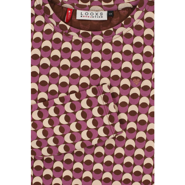 Looxs Revolution Longsleeve retro lila voor meisjes in de kleur 2431-7411-950 large